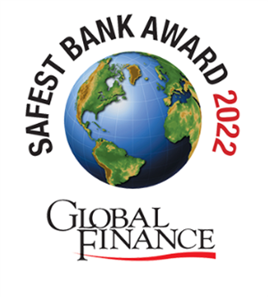 Logo Safest bank award 2022