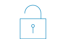 hangslot dat open is icoontje